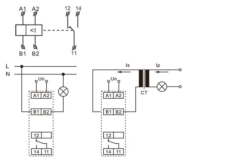 電流監(jiān)控繼電器接線圖